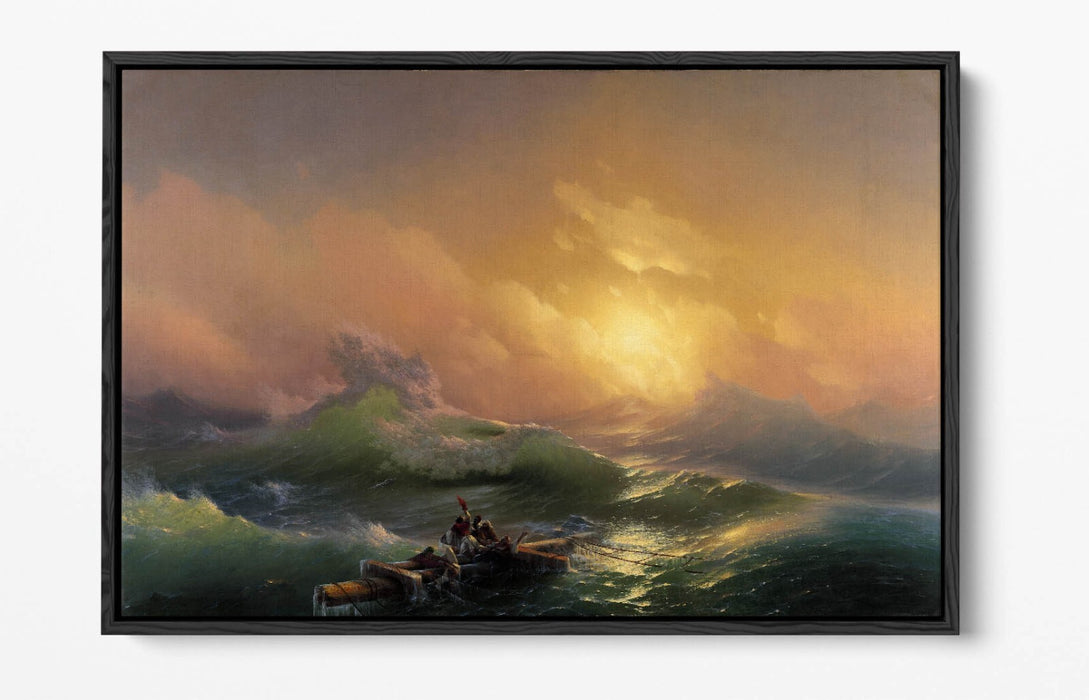 Canvas Wall Art Print – Ivan Aivazovsky Ninth Wave Float Effect, Handmade UK