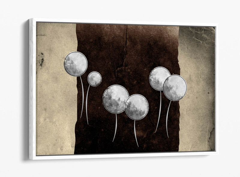 Dandelion Canvas Art - Abstract Flower Art Float Effect Canvas Wall Decor
