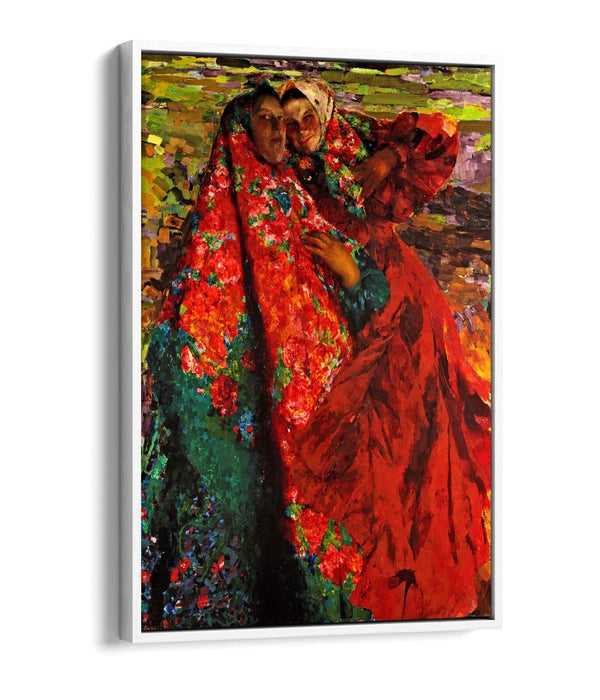 FILIPP MALYAVIN, PEASANT WOMEN -FLOAT EFFECT CANVAS WALL ART PIC PRINT