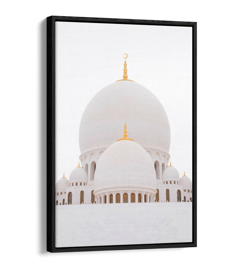 Float Effect Canvas Art - Abu Dhabi Grand Mosque Photography Print - Premium Vibrant Colors
