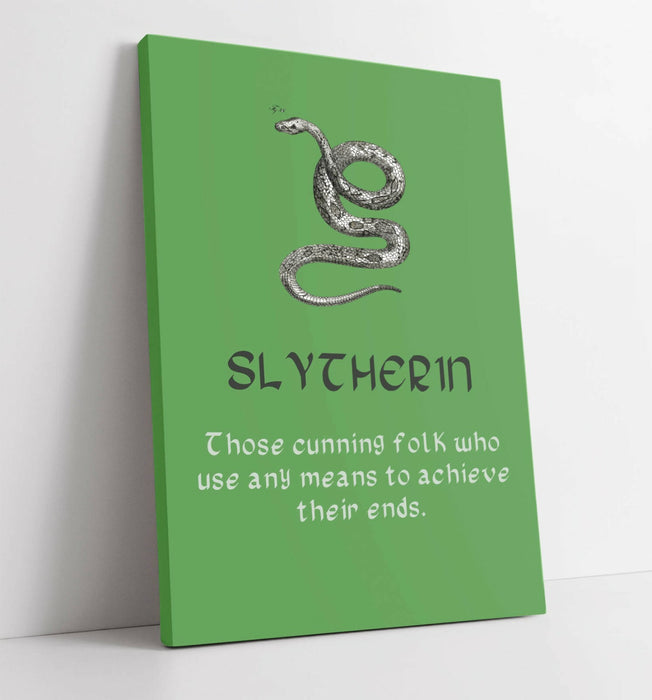 HARRY POTTER SLYTHERIN QUOTE SLOGAN HOGWARTS -CANVAS WALL ART PICTURE PRINT