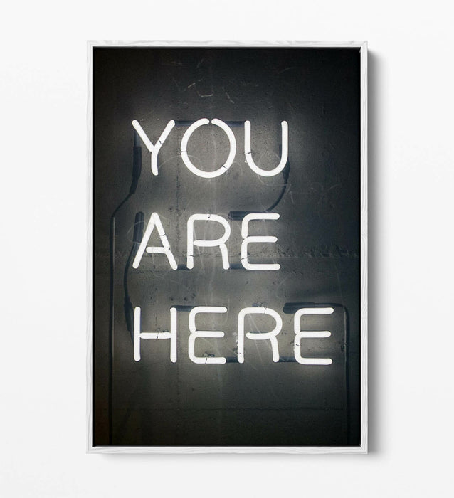 Neon Quote Canvas - Float Effect Frame Handmade Canvas Wall Art Print UK Made