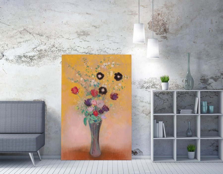 ODILON REDON, VASE OF FLOWERS -CANVAS WALL ARTWORK PICTURE PRINT