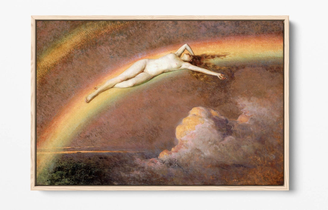 Float Effect Canvas Art – Premium Rainbow Art Print With 30mm Deep Frame