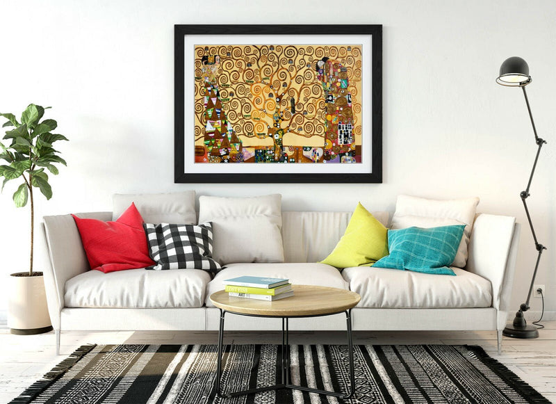 Framed Art Poster – Gustav Klimt Tree of Life Artwork | Handmade UK Frame, Matte Paper Print
