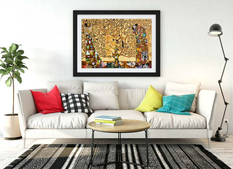 GUSTAV KLIMT, THE TREE OF LIFE -ART FRAMED POSTER PICTURE PRINT ARTWORK- ORANGE