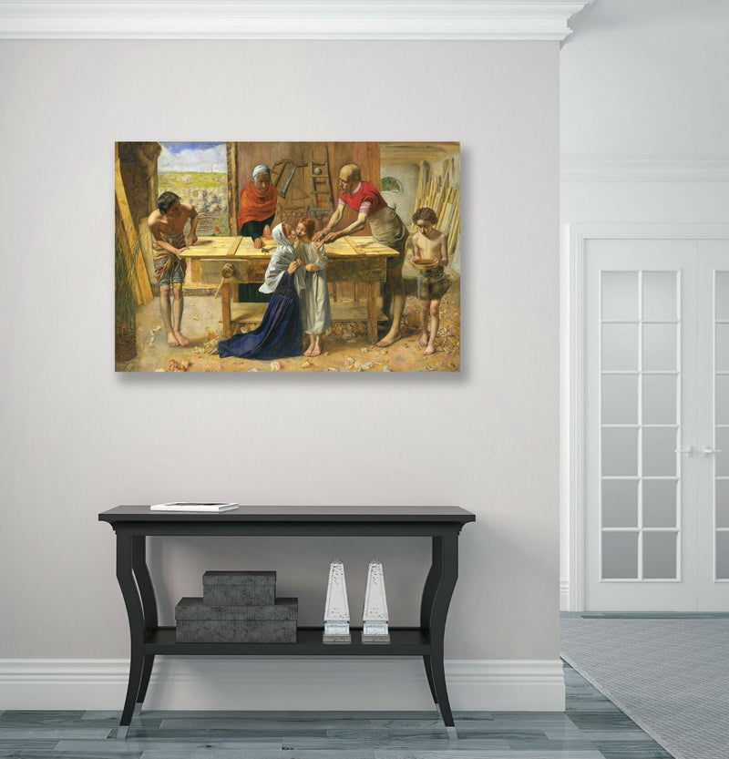 Canvas Wall Art – John Everett Millais Christ House Painting on Archival Grade Canvas