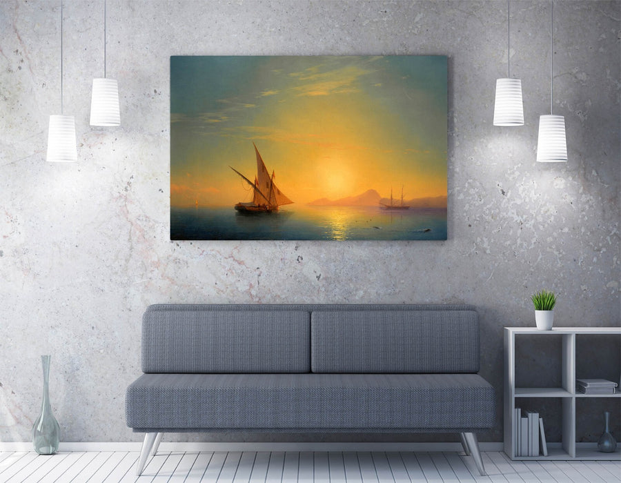 Canvas Wall Art – Ivan Aivazovsky Island Of Ischia Sunset Print On Archival Grade Canvas