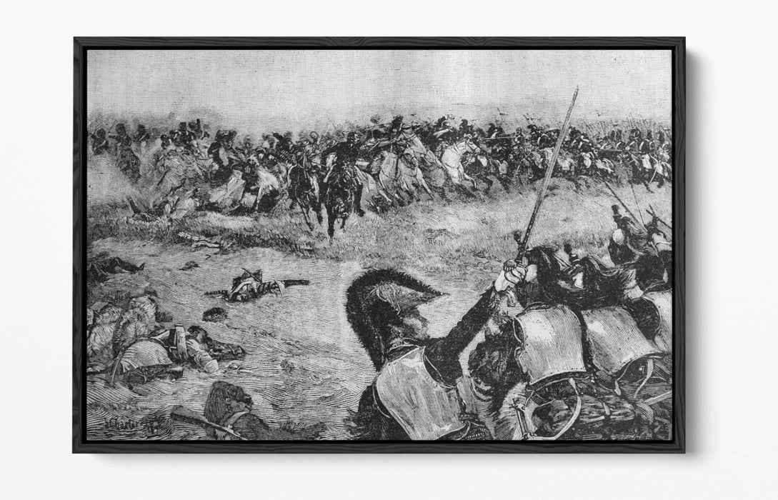 Canvas Wall Art - Battle Of Waterloo Print | UK Handmade Float Effect Frame