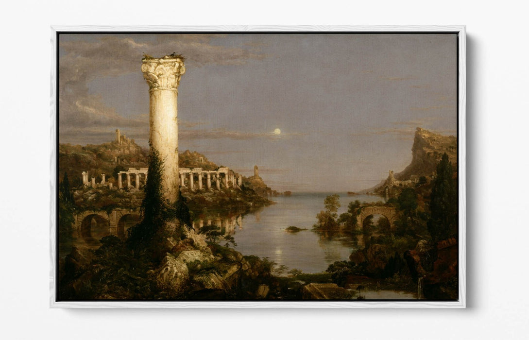 THOMAS COLE, THE COURSE OF EMPIRE: DESOLATION-FLOAT EFFECT CANVAS WALL ART PRINT