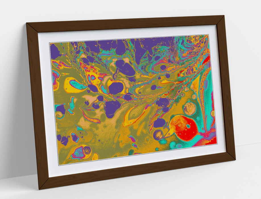Marble Effect Wall Art – Abstract Framed Poster Print | Handmade Home Decor