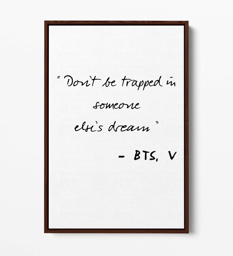 BTS Canvas Wall Art – Handmade UK Float Effect Canvas Print With Premium Varnish Finish