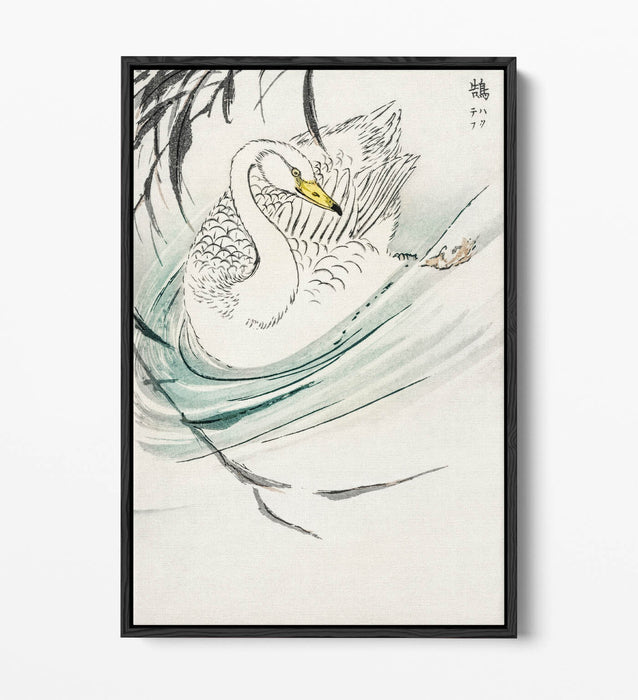 Float Effect Canvas Art - Wooper Swan Artwork on Premium 30mm Deep Frame