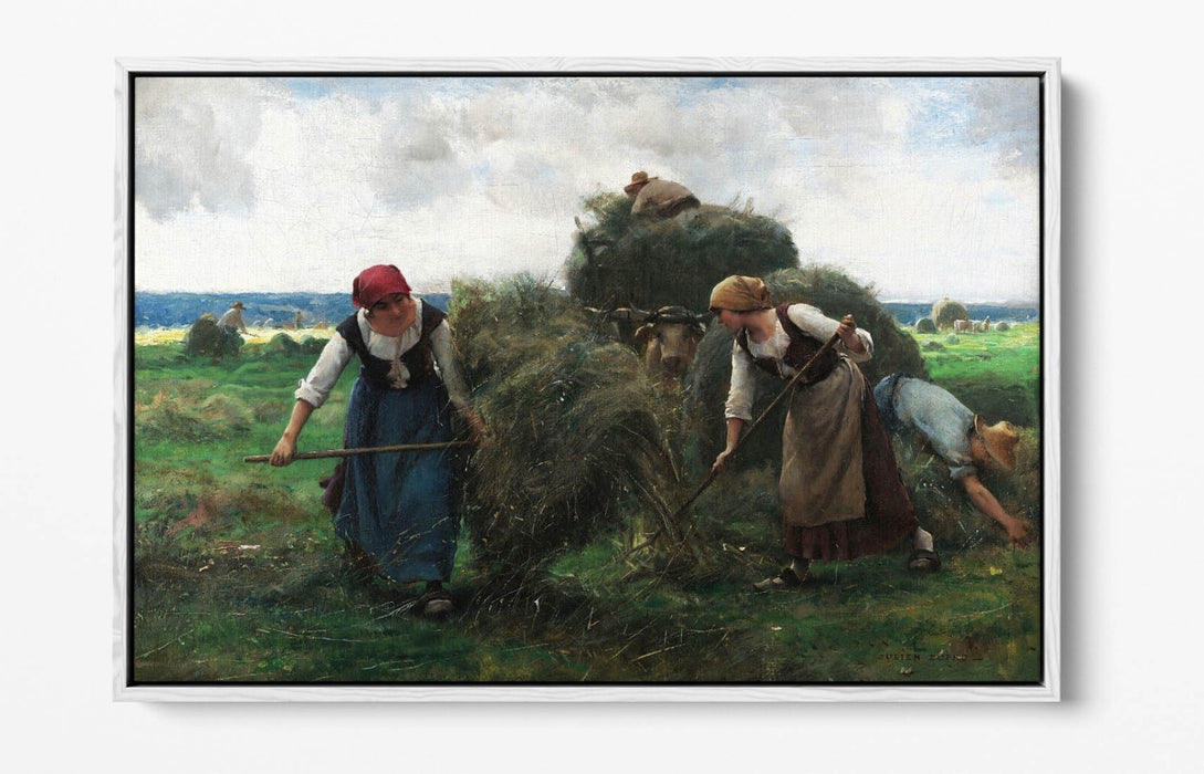 JULIEN DUPRE, HAYMAKING -FLOAT EFFECT CANVAS WALL ART PIC PRINT