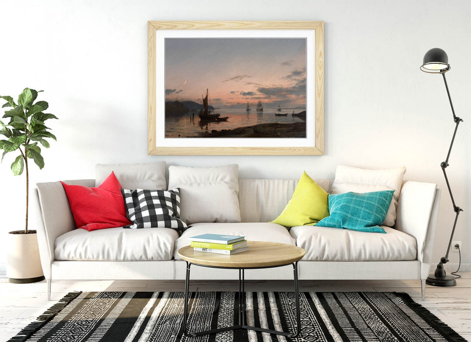 Framed Wall Art - Amaldus Nielsen Evening Atmosphere Print | Handmade Wood Frame