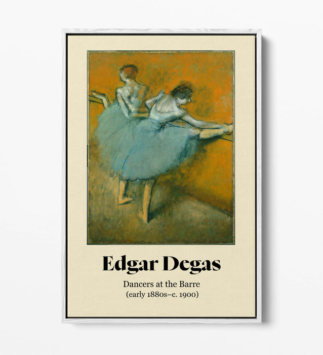 EDGAR DEGAS, DANCERS AT THE BARRE POSTER -FLOAT EFFECT CANVAS WALL ART PIC PRINT