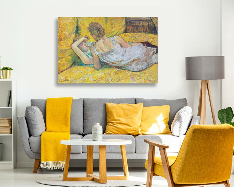 Canvas Wall Art – Framed Henri Lautrec Painting With Premium Varnish Finish