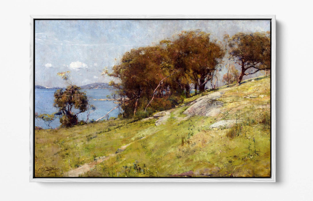 Canvas Wall Art - Arthur Streeton Cremorne Pastoral Float Effect Print on Premium Frame