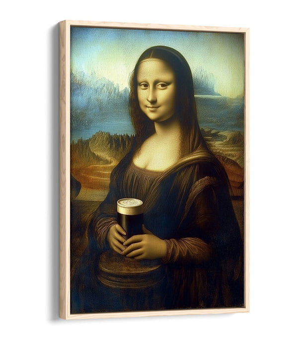 Canvas Wall Art – Mona Lisa Funny Float Effect Print on Premium Frame