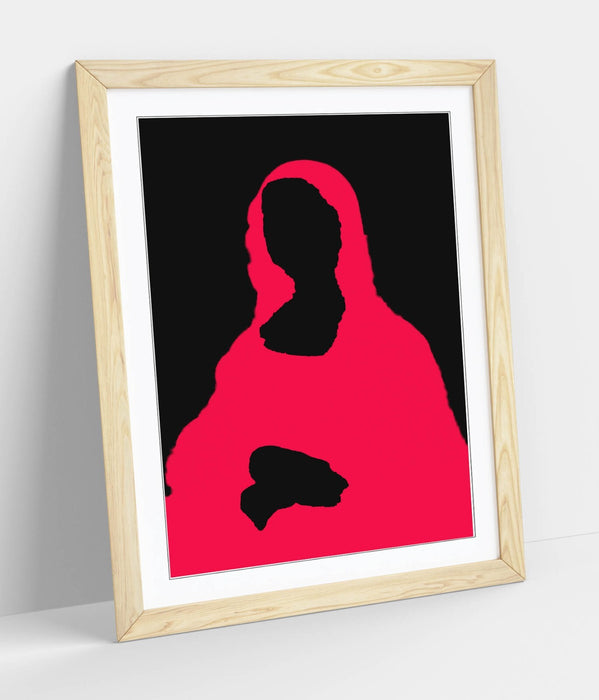 MONA LISA SILHOUETTE TRENDY POP ART -FRAMED WALL ART PICTURE PRINT ARTWORK