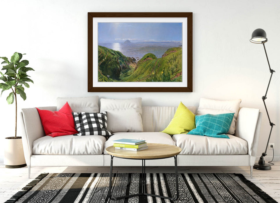 Framed Wall Art Featuring William Bell Scott Ailsa Craig Painting - Handmade UK Frame