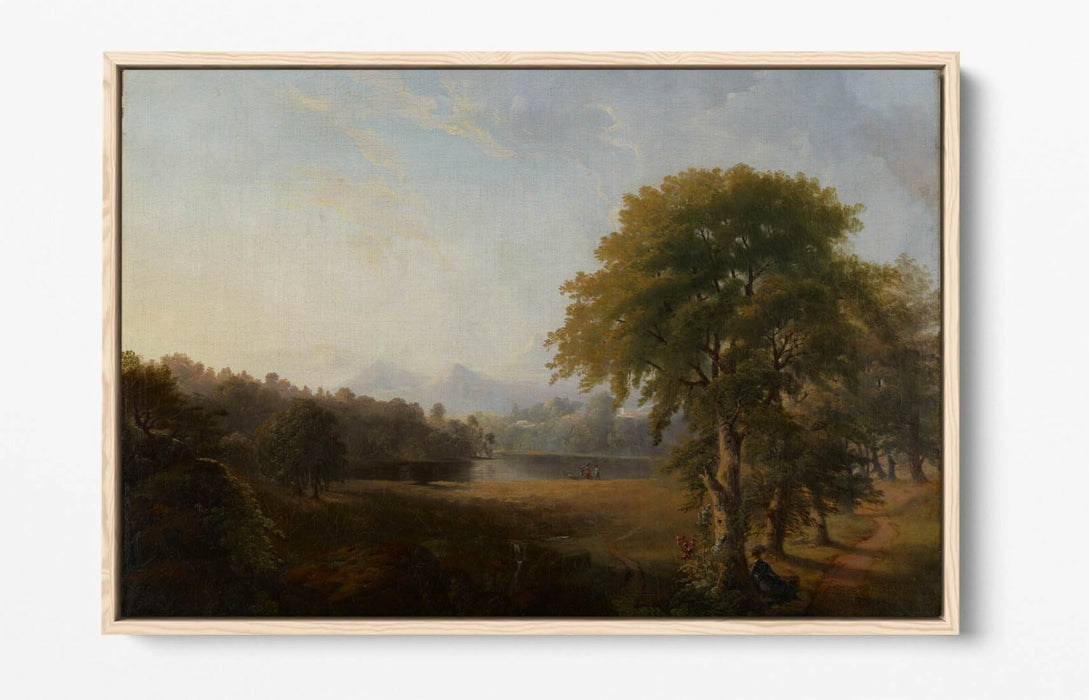ROBERT S DUNCANSON, UNTITLED LANDSCAPE -FLOAT EFFECT CANVAS WALL ART PRINT