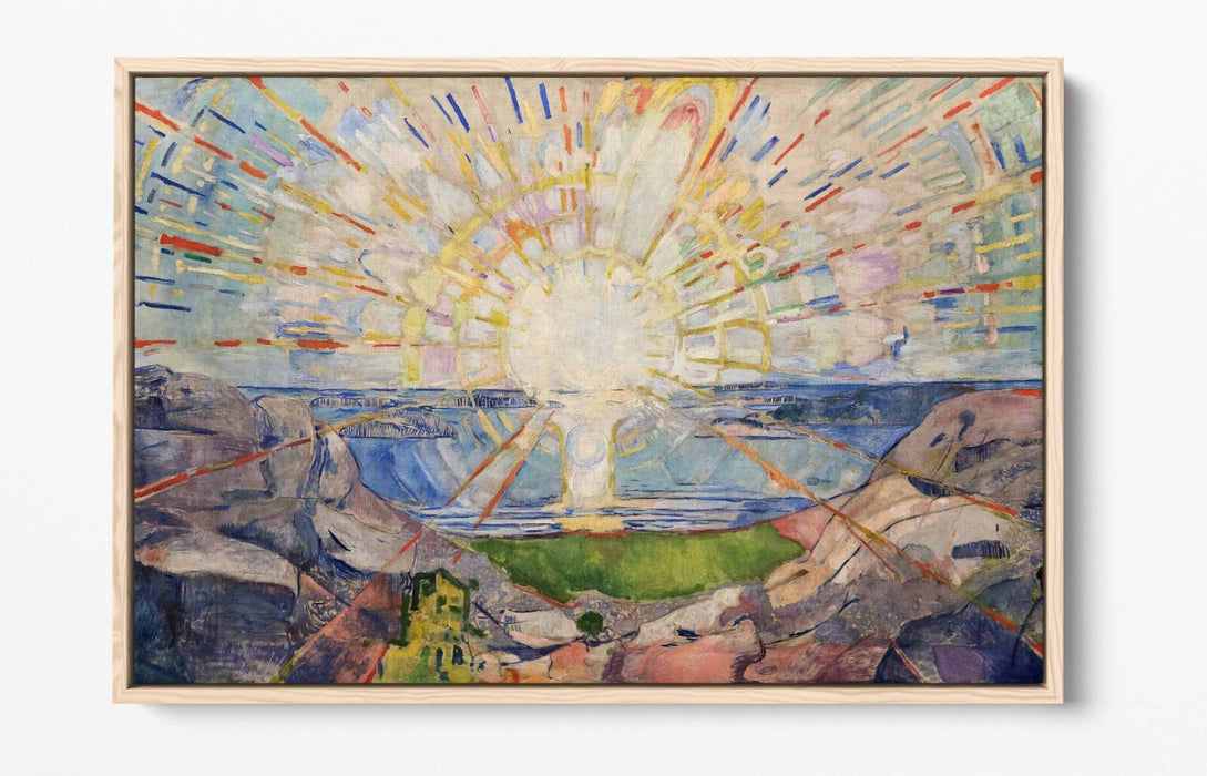 Float Effect Canvas Art – Edvard Munch Solenintro Modern Wall Decor Print