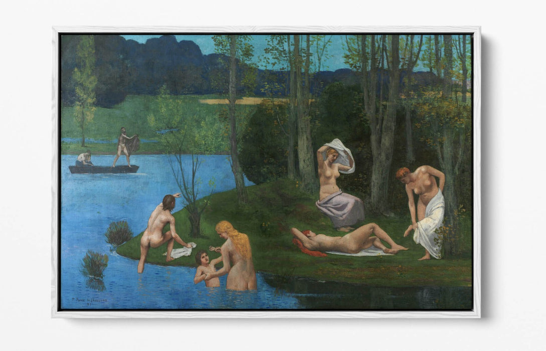 Canvas Wall Art Print – Naked Women Painting on Float Effect Canvas with 30mm Deep Frame