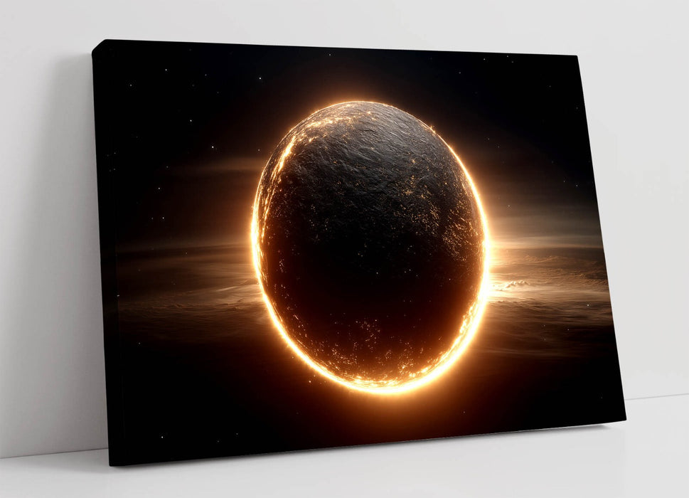 Solar Eclipse Canvas | Premium Handmade Canvas Wall Art Print - Ready To Hang