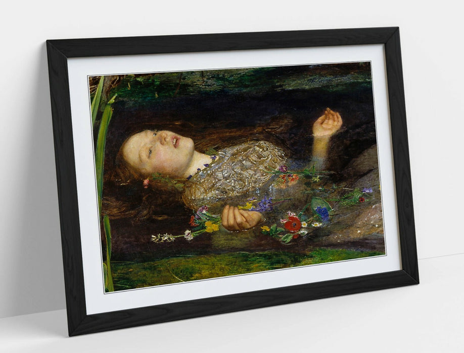 Framed Art Print - John Everett Millais Ophelia Poster | Matte Finish Wall Art