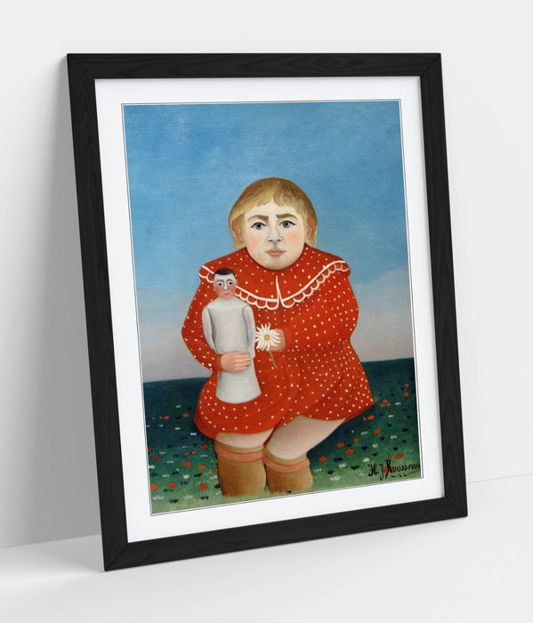 Framed Wall Art Poster - Henri Rousseau Child With Doll Print, UK Handmade Frame