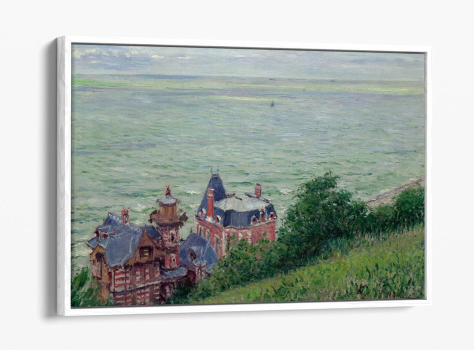 GUSTAVE CAILLEBOTTE, VILLAS AT TROUVILLE -FLOAT EFFECT CANVAS WALL ART PRINT