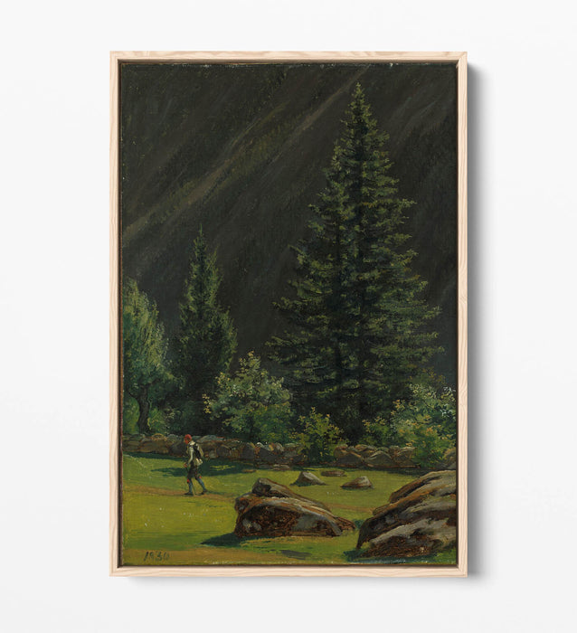 MARTINUS RORBYE, NORSK SETER -FLOAT EFFECT CANVAS WALL ART PRINT