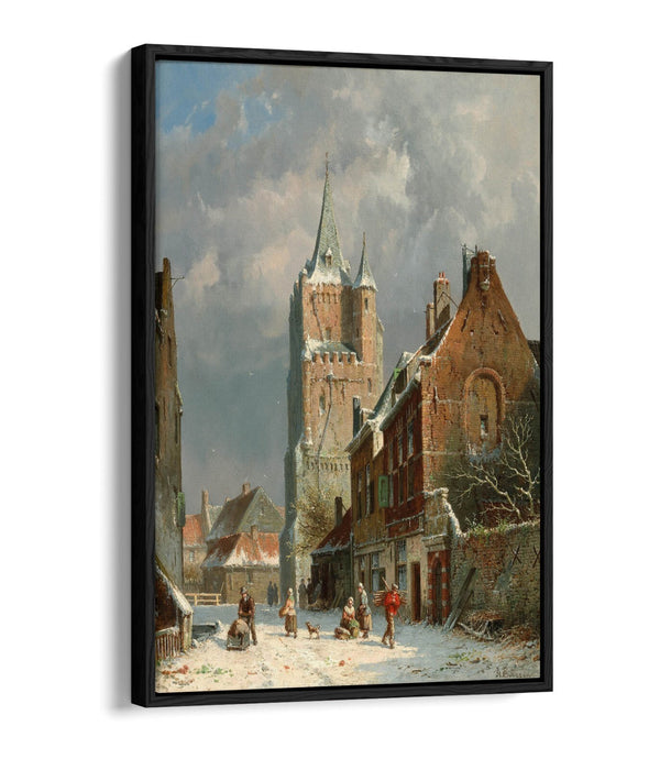 Float Effect Canvas Art – Adrianus Eversen View of Delft Print | Ready to Hang