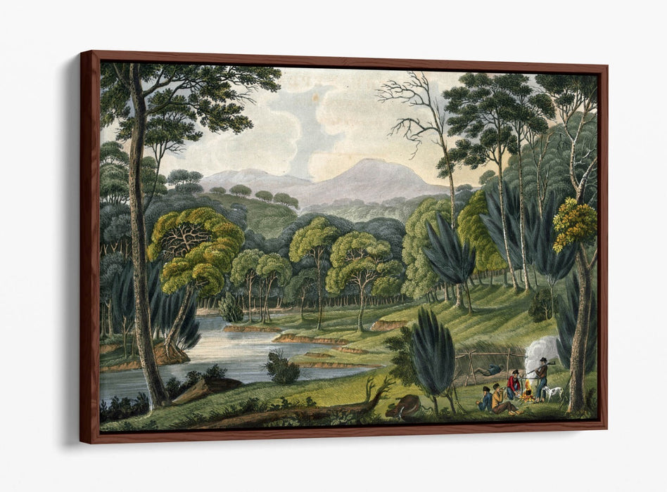 Canvas Wall Art - Joseph Lycett Print | Float Effect Canvas Art Print, Handmade UK