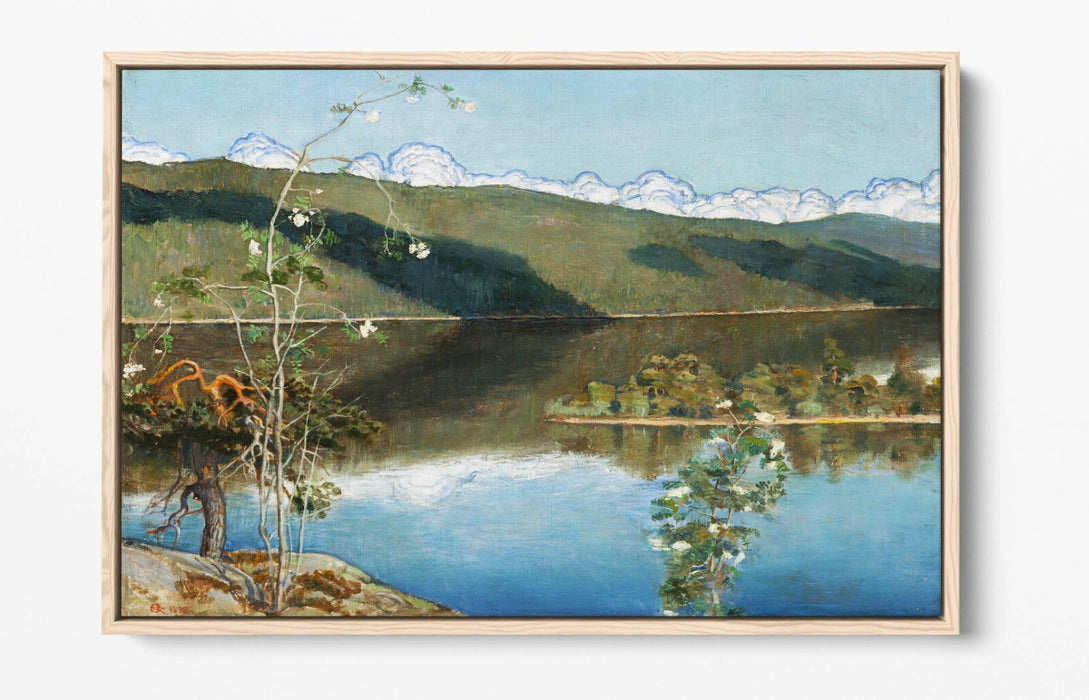 Float Effect Canvas Art - Handmade Thunderclouds Print on Custom MDF Frame