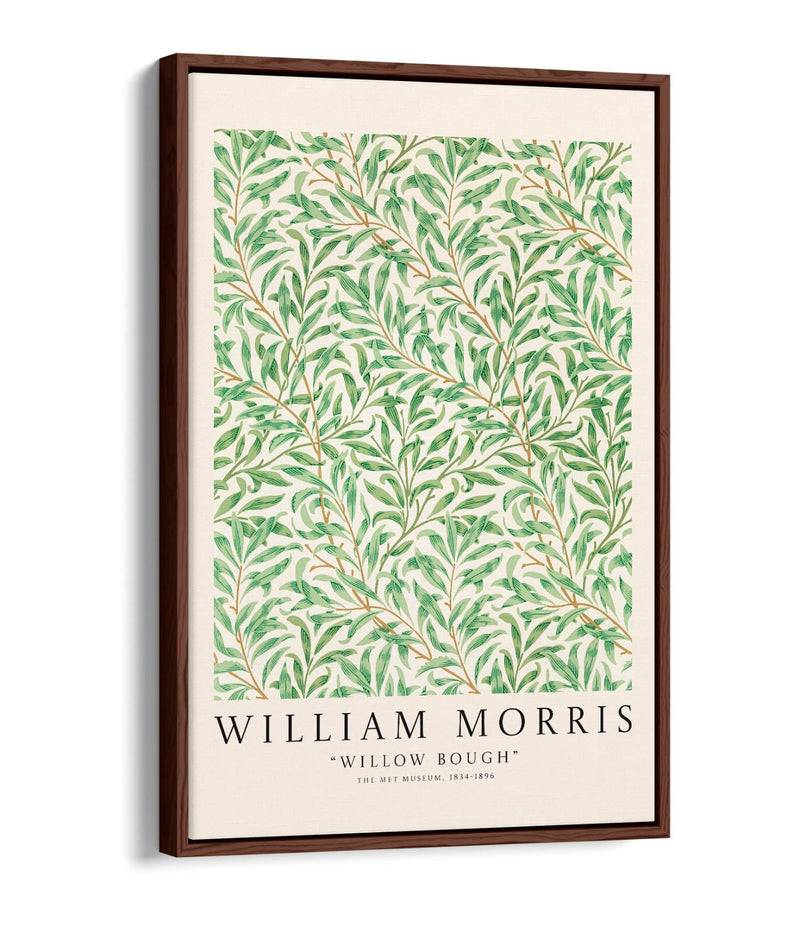 Float Effect Canvas Art - William Morris Willow Bough Botanical Print | Premium Varnish Seal