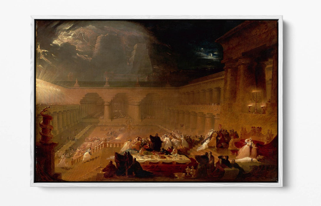 Canvas Wall Art - John Martin Belshazzars Feast | Float Effect, Premium Frame