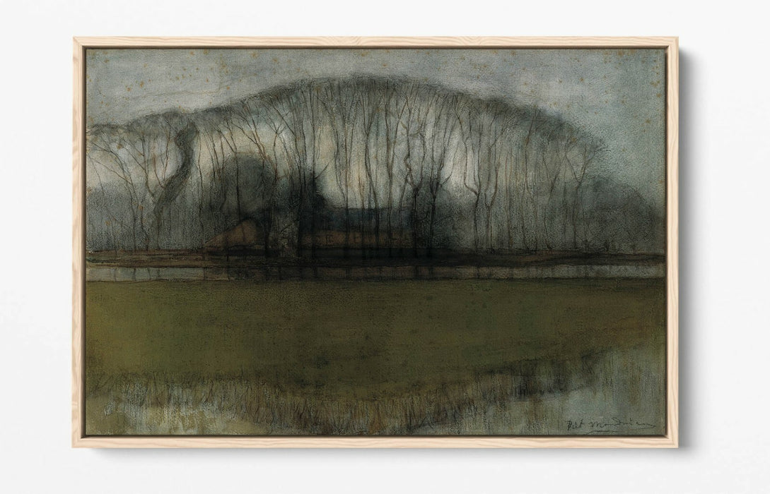 Canvas Wall Art | Modern Piet Mondrian Floating Frame Print With Vibrant Colors