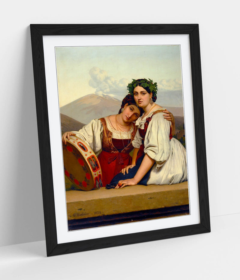 Framed Wall Art Poster - Guillaume Bodinier, Young Napolitaines Print UK | Matte Finish