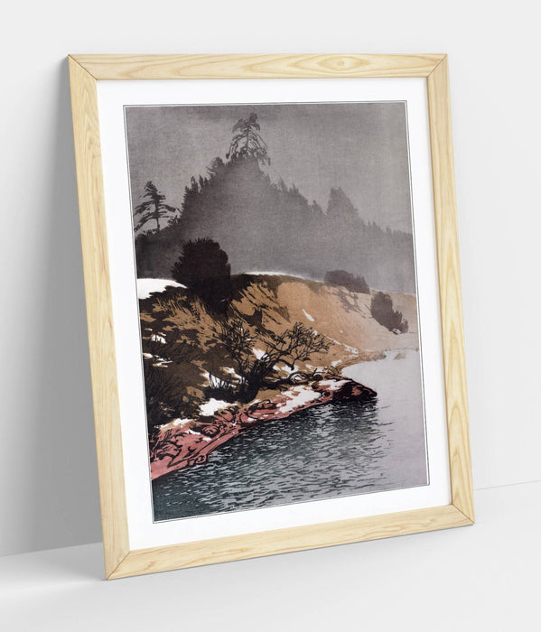 Framed Wall Art – Hans Frank Snow On The River | Handmade UK Print