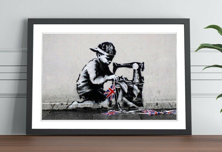 Banksy Framed Art Poster – Handmade UK Frame With Graffiti Wall Art Print