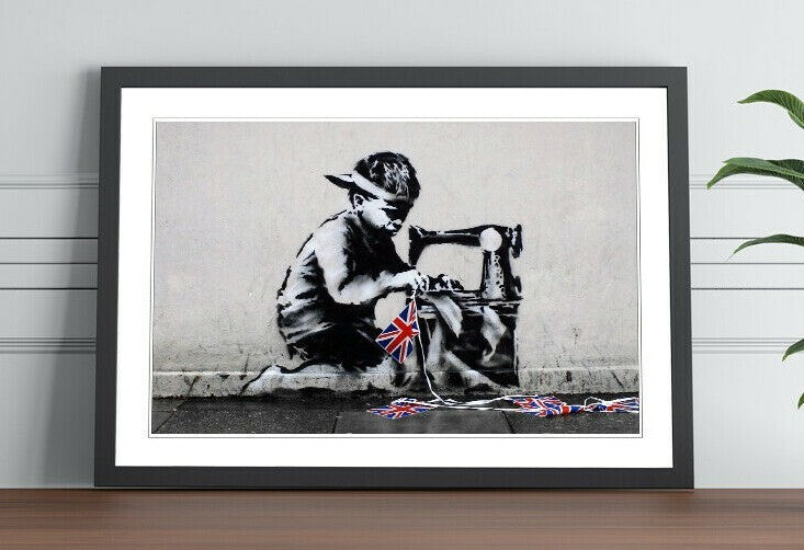 Banksy Framed Art Poster – Handmade UK Frame With Graffiti Wall Art Print