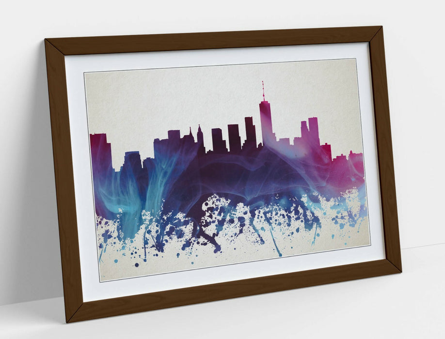 New York City Skyline Art – Framed Wall Art with Urban Splash Artwork