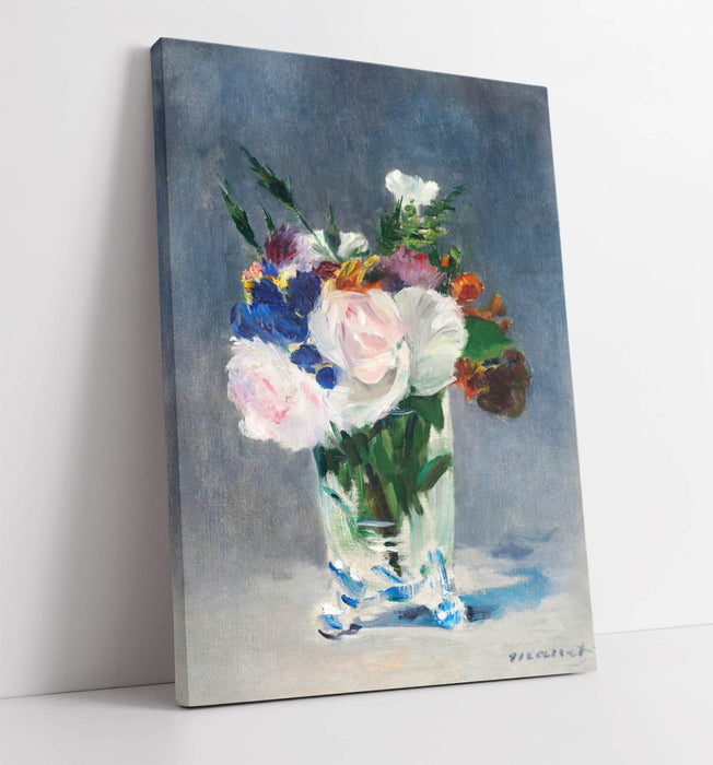 Canvas Wall Art - Edouard Manet Flowers In Crystal Vase | Handmade Canvas Print