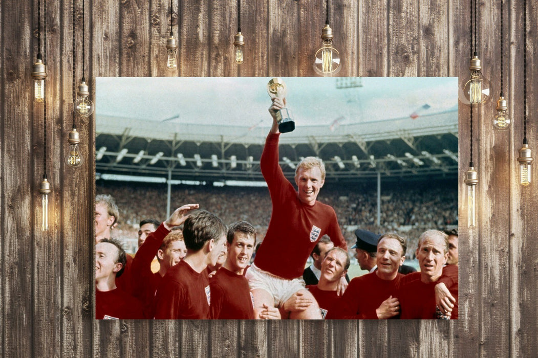 England World Cup Canvas - Vintage 1966 Football Wall Art Print | Handmade Ready To Hang