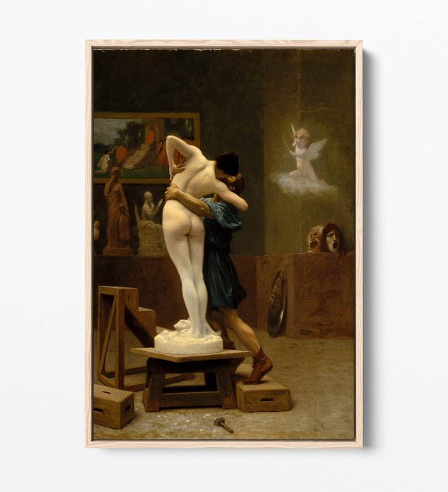 JEAN-LEON GEROME, PYGMALION AND GALATEA -FLOAT EFFECT CANVAS WALL ART PRINT