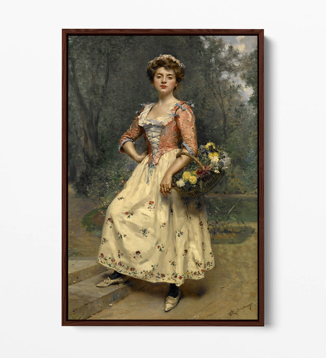 Canvas Wall Art - Raimundo Madrazo Spring Beauty Print | Float Effect Canvas