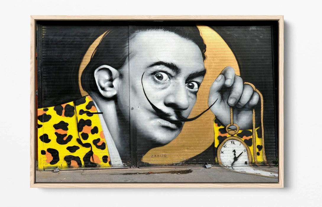 Salvador Dali Canvas Art - Graffiti Wall Art | Float Effect Canvas Print