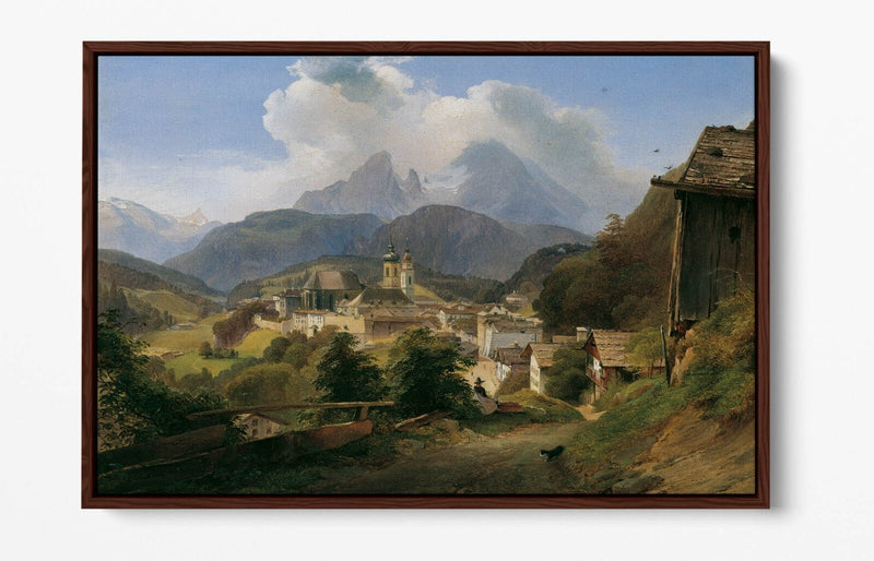 Float Effect Canvas - Berchtesgaden Mountain Art Print | Premium Handmade UK Canvas